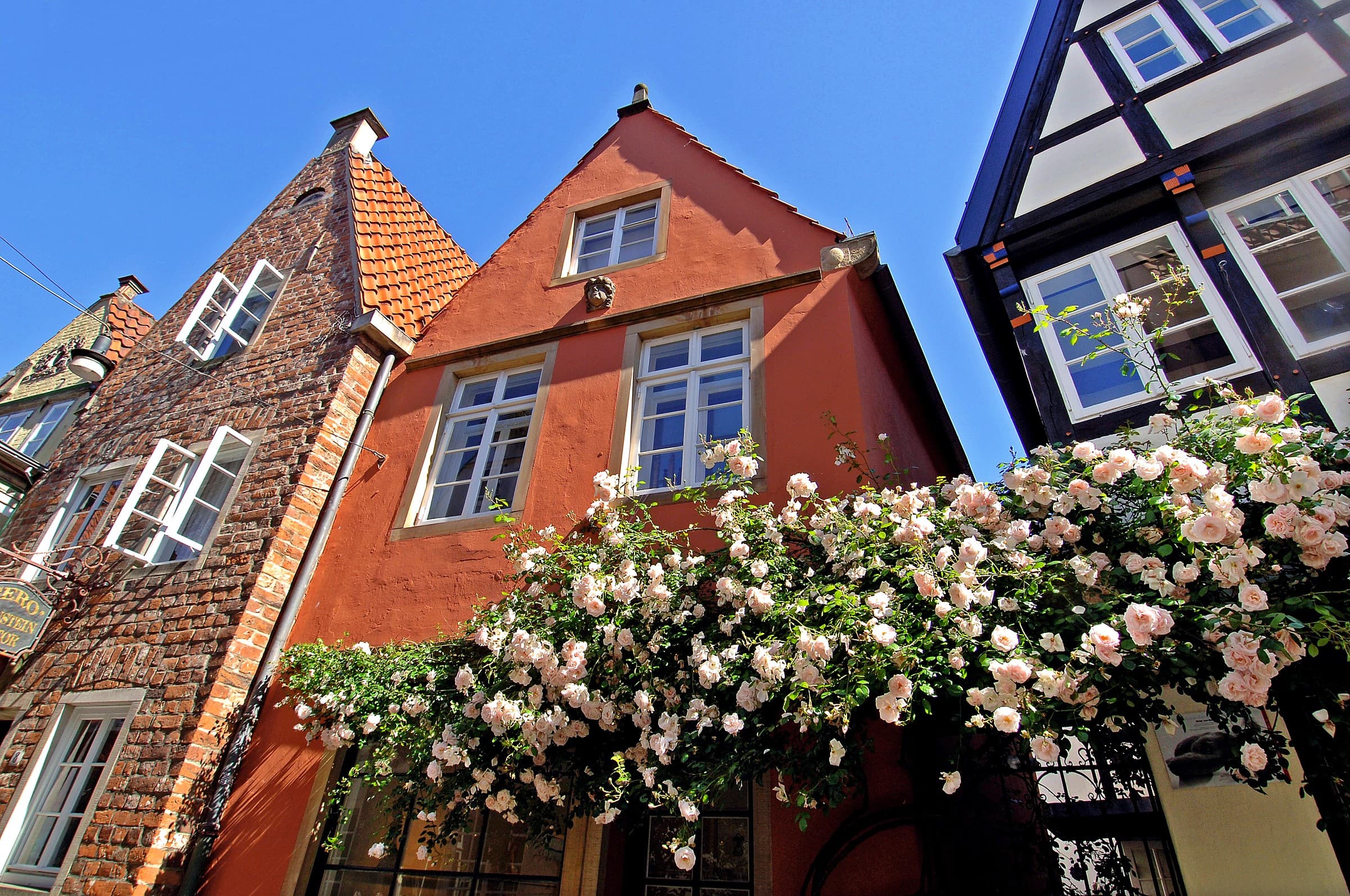 historic Bremen street architecture in the Schnoor quarter