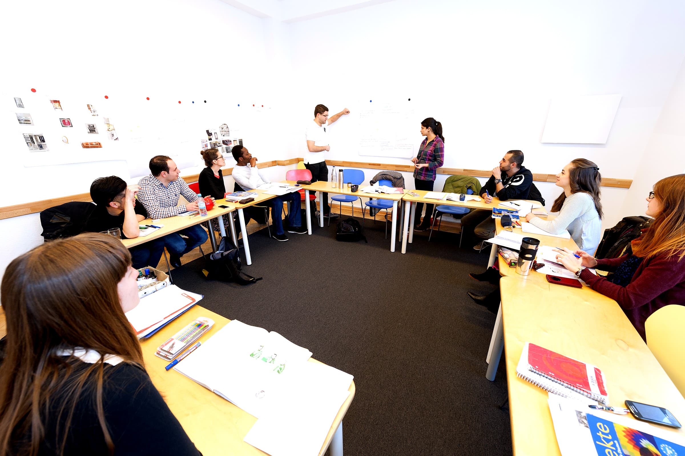 a CASA German course group during a classroom lesson